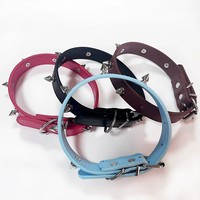 Colliers anti-morsure à rivets en stock pour chiens de petite et moyenne taille, colliers à rivets durables, colliers en cuir pour chats et animaux de compagnie