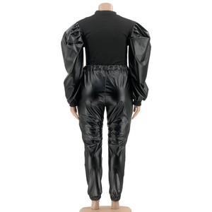 <span class=keywords><strong>Abbigliamento</strong></span> <span class=keywords><strong>Casual</strong></span> da Donna <span class=keywords><strong>Taglie</strong></span> <span class=keywords><strong>Forti</strong></span>, Completo Due Pezzi Tinta Unita, Vestibilità Regolare, Stile Sexy e da Club per l'Autunno - Product Image 5