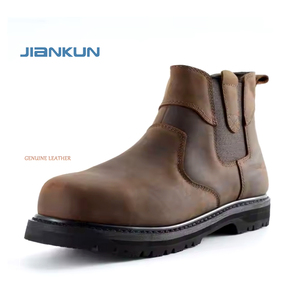 Bottes de Travail JIAN KUN Haute Qualité Goodyear, Chaussures de Sécurité à Embout d'Acier pour Hommes, Robustes pour Mines, Industrie, Construction, Style Chelsea - Product Image 1