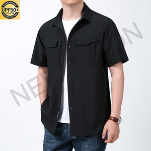 Chemise tactique de pêche pour homme, personnalisée, d'été, à séchage rapide, à manches courtes, respirante, multi-poches, coupe ample, pour l'extérieur - Product Image 4