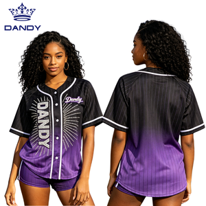 Maglie da Baseball per Ragazze Personalizzate in Poliestere con Sublimazione a Prezzo All'Ingrosso, Ampia Selezione di Stili e Design Personalizzati - Product Image 2