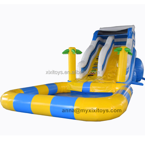 XIXI toboganes acuáticos grandes, juegos de agua de tierra inflable con piscina grande - Product Image 4