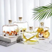 Offre Spéciale 100ml 200ml 330ml carré plat verre d'arôme diffuseur de roseaux bouteille avec bâtons de rotin