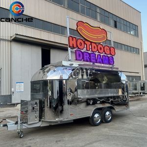 Chariot de vente ambulante de hot-dogs et de bubble tea, camion de restauration rapide de rue, chariot de bar mobile, acier inoxydable, nourriture à grignoter à vendre, UE, États-Unis - Product Image 4