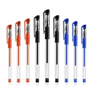 Ensemble de stylo gel de 0.5mm de logo personnalisé en gros d'encre gel de couleurs de vente chaude bon marché