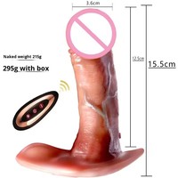 Wiederaufladbarer Kabelloser Ferngesteuerter Heizender Stoßender Realistischer Tragbarer Silikon-Dildo Vibrator Sexspielzeug für Frauen