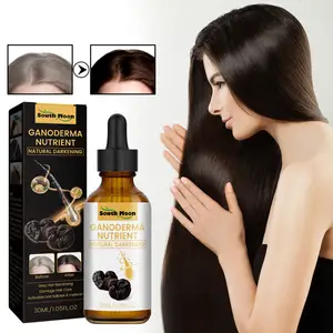 Serum Rambut gelap Herbal alami bulan Selatan terlaris Serum aktivasi folikel Anti Serum abu-abu putih perawatan perbaikan rambut kembali warna