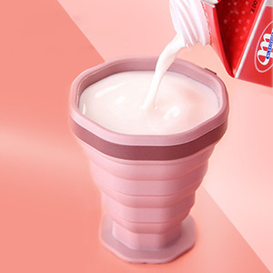 Vaso Plegable de Silicona de Grado Alimenticio con Tapa Antiderrames y Anillo de Transporte - Product Image 2
