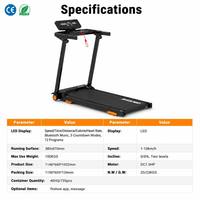 Cinta de Correr Eléctrica Inteligente con Motor de CC de 1.5hp, 12 Programas, Carga Máxima de 100 kg, Equipo de Fitness para Correr
