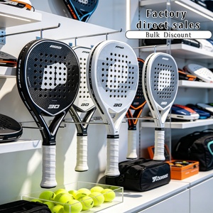Raqueta de <span class=keywords><strong>Pádel</strong></span> de Fibra de Carbono Completa, Raqueta de Tenis de <span class=keywords><strong>Pádel</strong></span> con Punto Dulce Grande, Color y Logotipo Personalizados para Entrenamiento de Principiantes, Venta al Por Mayor - Product Image 3