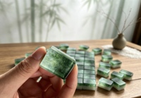 Ensemble de Mahjong Américain Moderne Vert Enchanté 160 Tuiles Palette Botanique Verte Fantaisie Jeu en Acrylique Premium Écologique