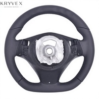Volant en cuir personnalisé Kryvex avec fibre de carbone et LED pour F30/F32/F10/F20/F07/F01/E46/E60/E90/E92 - Style sportif