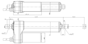 Actionneur linéaire robuste de 100 à 400 mm de course, 7000 N, 12 à 48 V CC, IP65, étanche, <span class=keywords><strong>pour</strong></span> extérieur, à vis sans fin, tige de poussée <span class=keywords><strong>électrique</strong></span>, appareil électroménager - Product Image 6