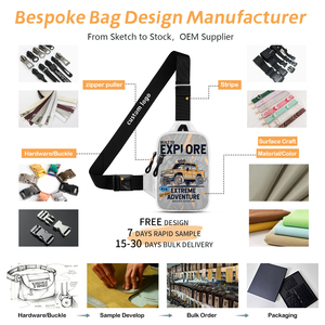 Bolso <span class=keywords><strong>Bandolera</strong></span> Cruzado Pequeño de Nailon Impermeable Personalizado con Logotipo para Hombre, Bolso de Hombro Tipo Mensajero - Product Image 3