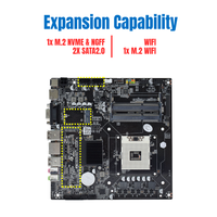 全新 HM65 薄型 Mini-ITX 主板支持 Intel 第二代和第三代笔记本电脑 CPU 2X DDR3 SO-DIMM NVME SSD SATA2.0 HM65 Mini-ITX 主板