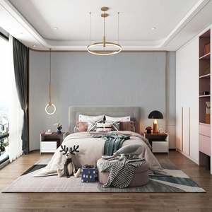 Revestimiento de Pared Jacquard No Tejido de 190 g/m², Papel Tapiz con Patrón Impreso Teñido para Dormitorio, Apartamento, Oficina, Renovación # 102 - Product Image 2