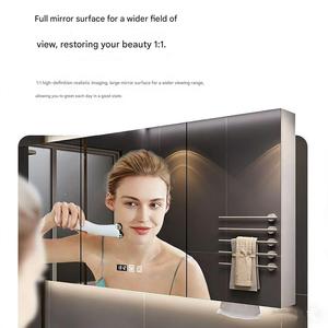 Armadietto <span class=keywords><strong>a</strong></span> <span class=keywords><strong>Specchio</strong></span> LED Professionale con Interruttore Touch Antiappannamento, Design Moderno per Soggiorno, <span class=keywords><strong>Camera</strong></span> <span class=keywords><strong>da</strong></span> <span class=keywords><strong>Letto</strong></span>, Hotel, Salone, in Legno - Product Image 3