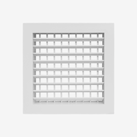 Conduit d'évacuation d'air central en alliage d'aluminium double couche réglable, moderne, rectangulaire, de style industriel pour climatisation