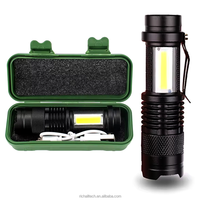 Großhandel Tactical Wiederauf ladbare Zoom Taschenlampe Notfall XPE COB Kleine Aluminium Taschenlampe Für Camping Indoor