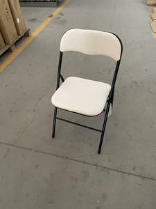 Hot Selling <span class=keywords><strong>Black</strong></span> Metal Leather Folding <span class=keywords><strong>Chair</strong></span> Melhor Preço Cadeira de Lazer para Restaurante Sala de Estar Hotel Outdoor School Park Use - Product Image 3