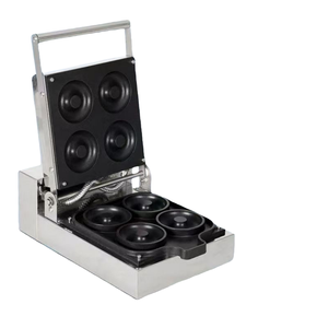 Nouvelle Machine à Donuts Électrique Facile à Utiliser, 6 Trous, Chauffage Double Face, Antiadhésive, Légère, en Acier Inoxydable, Mini Pâtisserie Maison, Café - Product Image 1