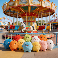 Op maat gemaakte 8 inch fruit-kip-katten knuffels voor attractiepark merchandise