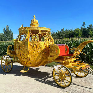 Chariot de chevaux antique élégant pour locations de fêtes à thème, calèche électrique romantique pour mariages et visites de châteaux - Product Image 4