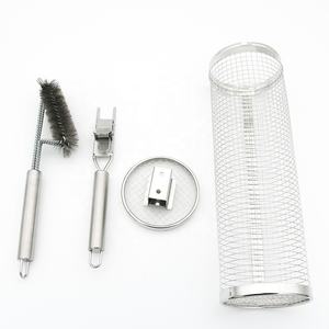 Sıcak satış ürünleri barbekü aksesuarları 304 paslanmaz çelik silindir ızgara sepeti haddeleme izgara sepetleri - Product Image 6