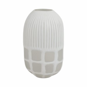 Vaso rotondo in vetro con texture a coste, vaso moderno per fiori, per soggiorno, camera da letto, ufficio, decorazioni per la casa - Product Image 3