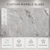 Carreaux en pierre frittée Calacatta Gris Brillant pour îlot de cuisine, sol, salle à manger, salon - Faible absorption d'eau 3200x1600mm