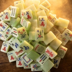 Jeu <span class=keywords><strong>de</strong></span> Mahjong américain avec finition en perles <span class=keywords><strong>de</strong></span> jade, tuiles au design traditionnel chinois avec jokers, étui <span class=keywords><strong>de</strong></span> rangement, cadeau pour femme - Product Image 6