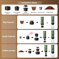 Máquina de Espresso Portátil al por Mayor de Fábrica, 20 Bares, Totalmente Automática, Eléctrica, a Batería, Mini Cafetera para Viajes y Camping
