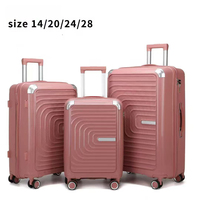 Ensemble de valises à roulettes PP Spinner 20 24 28 pouces, valises d'affaires antivol et résistantes à l'eau avec serrure à combinaison