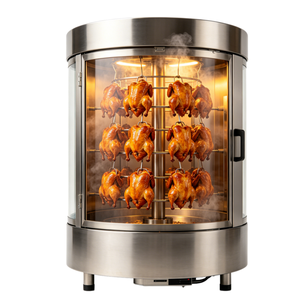 Four à rôtir au gaz commercial en acier inoxydable avec verre trempé, haute efficacité, grande capacité, pour poulet et canard - Product Image 1