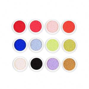 Perles de caviar pour ongles en verre miniatures colorées de 1 mm, minuscules autocollants et décalcomanies pour nail art de couleur <span class=keywords><strong>macaron</strong></span> 3D - Product Image 5