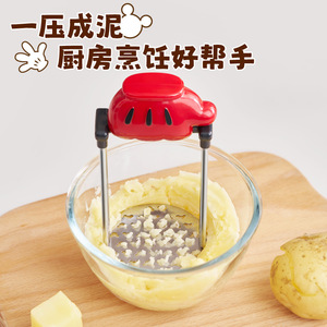 Écrase-pommes en acier inoxydable rouge, petit presse-purée pour aliments pour bébés et purée de fruits, ustensile de cuisine - Product Image 3