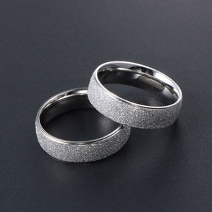 <b>Titanium</b> Steel Ring Unisex Engagement Band SA616 Metal Jewelry Fashion Accessory - Product Image 4