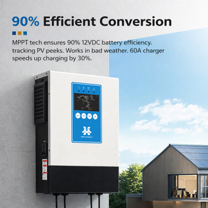 <span class=keywords><strong>Onduleur</strong></span> solaire hybride 12V 1,5kW hors réseau, <span class=keywords><strong>onduleur</strong></span> de chaîne AC 220V 60HZ monophasé à onde sinusoïdale pure avec MPPT intégré - Product Image 2