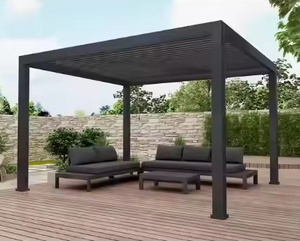 Pergola en aluminium toutes saisons avec revêtement durable, idéale pour les patios, les terrasses et les fêtes dans la cour - Product Image 3