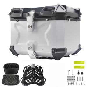 Maleta Trasera de Motocicleta de Aleación de Aluminio con Diseño en X en Relieve de 45L, 55L, 65L, 80L - Product Image 2