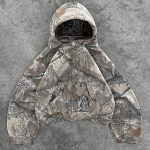 Tùy chỉnh camoflouge áo chất lượng cao Cotton reals cây in ấn người đàn ông cổ điển đau khổ Camo Hoodie - Product Image 5