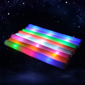 Khuyến Mại RGB <span class=keywords><strong>LED</strong></span> Bọt Baton <span class=keywords><strong>Stick</strong></span> Cho Cheer Đảng Trang Trí Đám Cưới Số Lượng Lớn Đầy Màu Sắc Gậy Phát Sáng Cho Năm Mới Hình Tay - Product Image 4