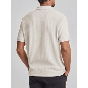 Camiseta Polo para Hombre FOXA, Manga Corta, Tejido Texturizado, Transpirable, Ropa Casual de Verano para Golf - Product Image 4