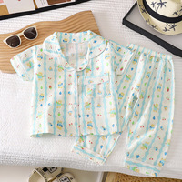 New Summer Kinder pyjamas Set Jungen Mädchen Kleidung Dünne Kurzarmhose Jersey Klimatisierte Baby kleidung