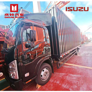 รถบรรทุก ISUZU ขับเคลื่อน 4 ล้อ แบบมีกระบะบรรทุกสินค้า 4x2 สำหรับงานเบา รถใหม่ ขับเคลื่อนซ้าย ราคาถูก รุ่น 700P สีดำขาว ขนาด 7 เมตร รถบรรทุก HOWO NPR NQR ELF - Product Image 1