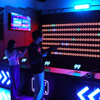 Jeu de tir au laser mural LED avec notation automatique, équipement de compétition d'équipe pour salle de jeux intérieure, machine interactive directe d'usine