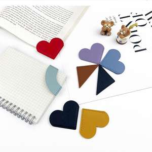 Segnalibri angolari in pelle tinta unita, all'ingrosso dalla fabbrica, segnalibri in pelle PU per amanti dei libri, accessori per segnare le pagine - Product Image 5