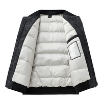 Blouson d'hiver pour homme, nouveau modèle, norme nationale, en PU, style hip-hop, respirant, écologique, rembourré en duvet