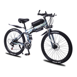 Vélo de montagne électrique à cadre pliable en acier au carbone, <span class=keywords><strong>prix</strong></span> d'usine, 2026, batterie au lithium 36V/350W, écran LED, 21 vitesses, frein à disque - Product Image 1