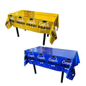 Manteles de Graduación Gatherfun, Decoraciones para Mesa de Fiesta, Plástico Impermeable, Rectangulares, Artículos para Fiesta de Graduación, 54x108 pulgadas - Product Image 6